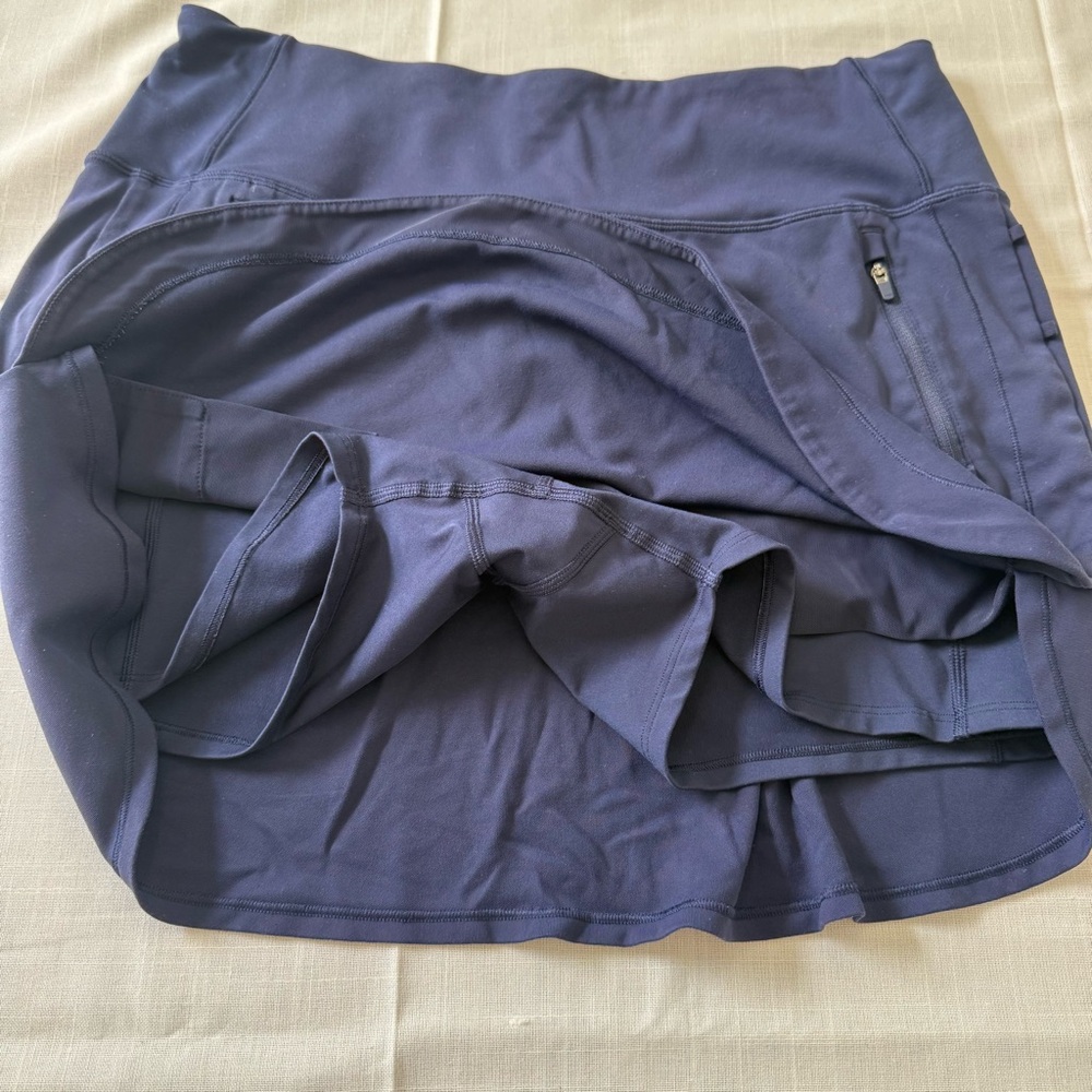 Athleta Fairway Golf Skort 26” Navy Blue Women’s Size L Activewear Golf Tennis - Picture 8 of 10
